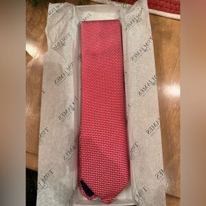 Royal classic Silk Red and White Tie
